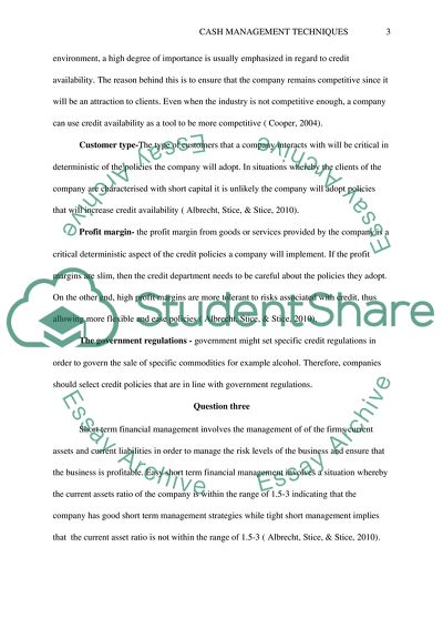 Cash Management Techniques