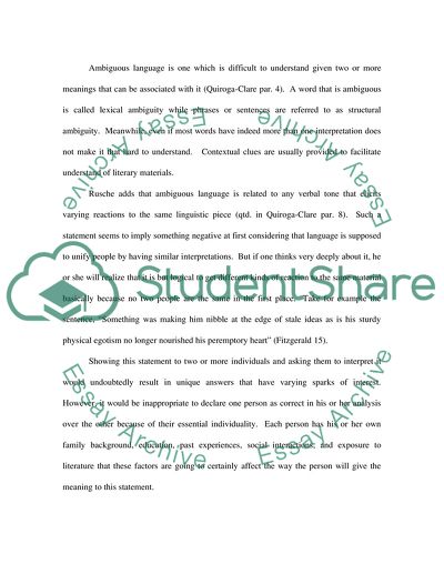 Purposely Ambiguous Language