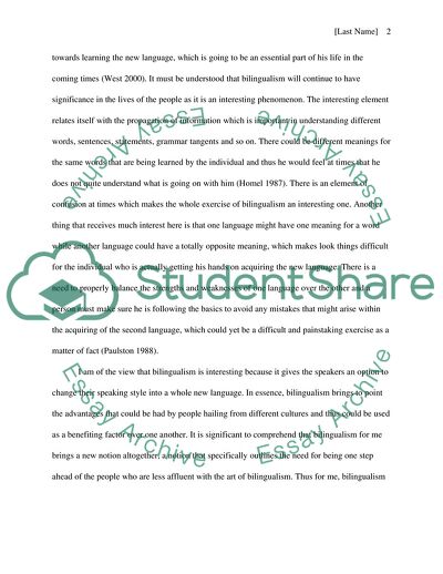 Benefits of Bilingualism