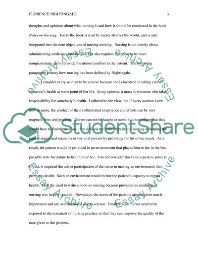 Nursing as Defined by Florence Nightingale