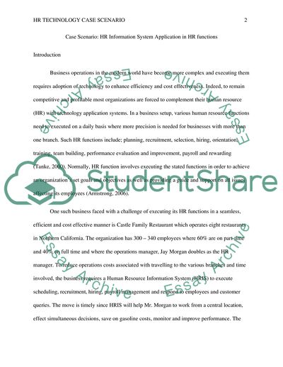 HR Information System Application in HR Functions