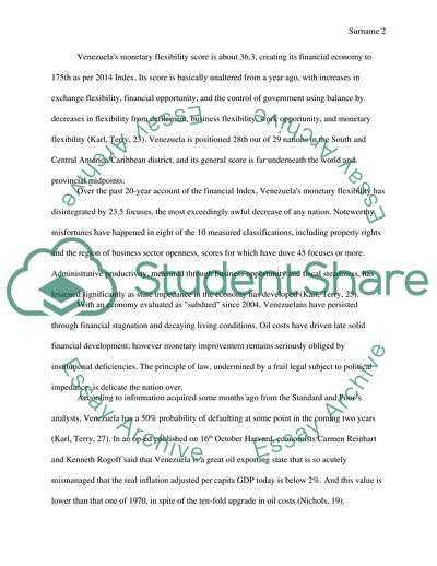 Venezuelan Economy and Problems