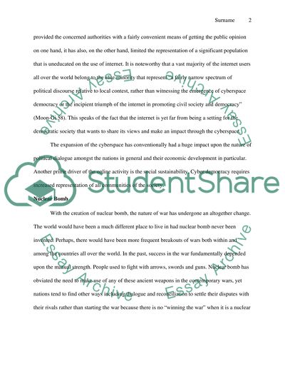 Discuss in what ways have these two technological innovations had an impact on international relations