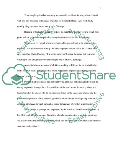 The Ideas of Angony Paintings