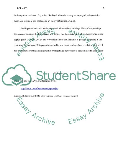 Pop Art and Political violence