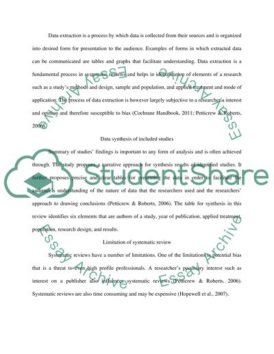 Advantages of Systematic Review