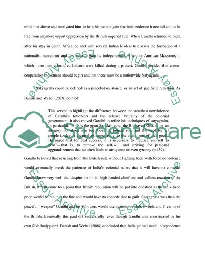 Non-Violence as a Means to Positive Peace