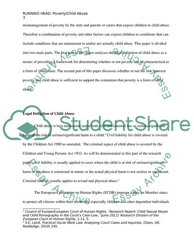 Is Poverty is a Form of Child Abuse