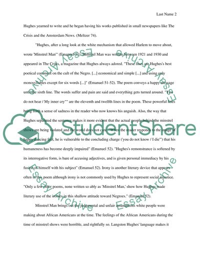 The Topic of Racism in Writings by Langston Hughes