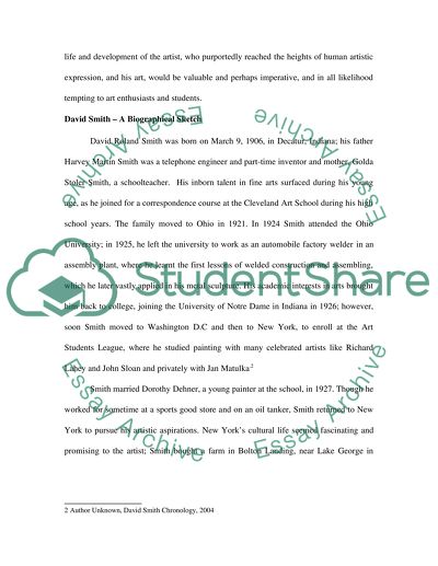 David Smith and the cubi series sculpture