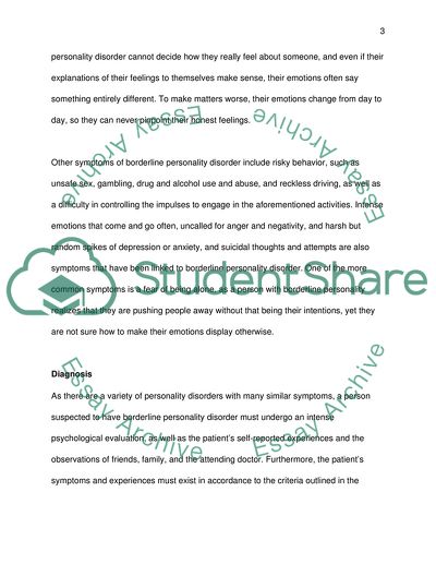 Borderline Personality Disorder