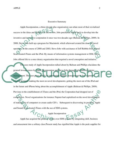 Essentials of Management Information Systems: Apple