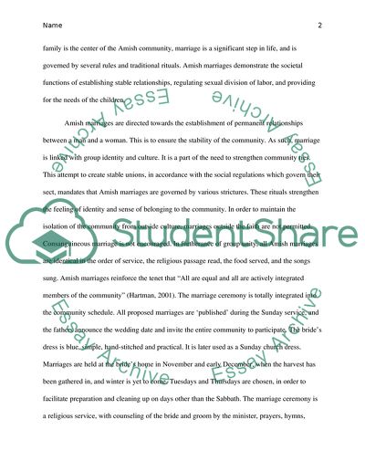 Marriage Traditions of the Amish