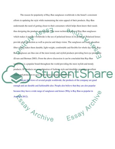 THE FASCINATION WITH RAY BAN SUNGLASSES