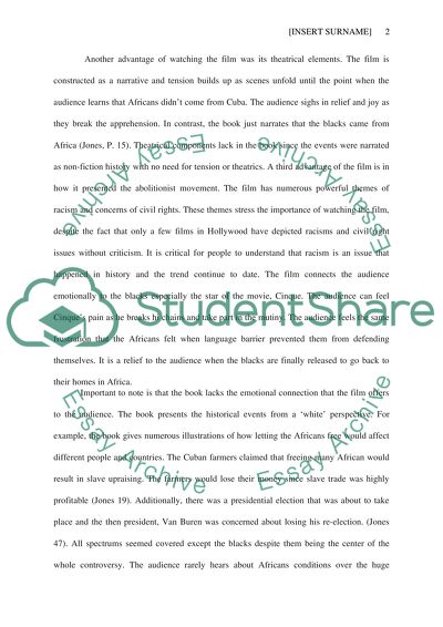 Studying Amistad History Through Print or Film Mediums