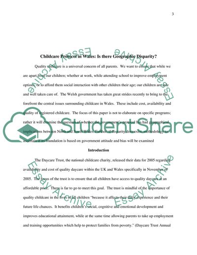 Childcare Protocol in Wales