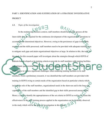 Analysis of the Training Criteria Used to Send Staff for Training