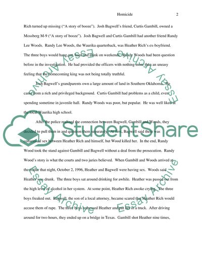 Four Motives for Homicide