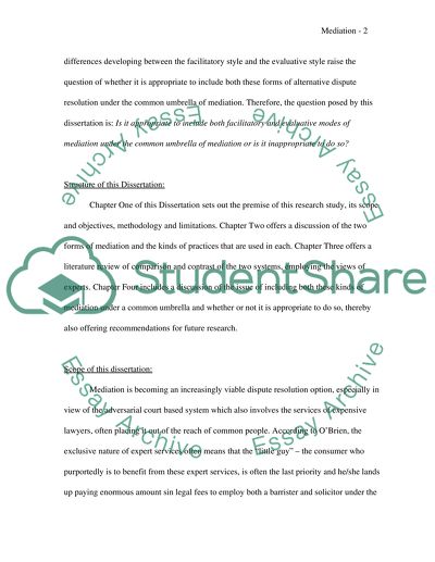 The Evaluative and Facilitatory Mediation Processes