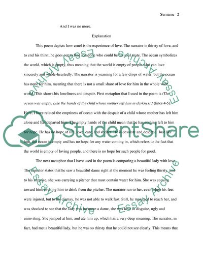 The Poem as a True Depiction of Love in Todays World