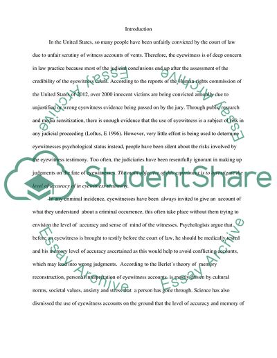 Eyewitness Testimony