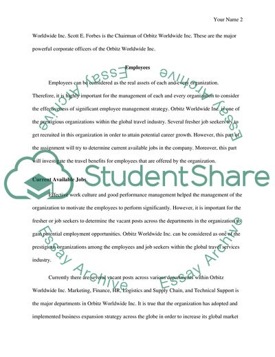 Employment Policy at Orbitz Worldwide Inc