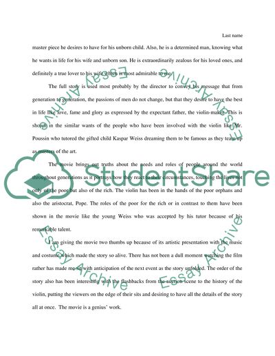 The film the Red Violine