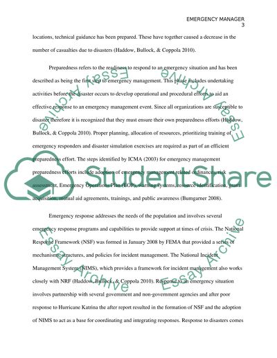 Principles of Emergency Management