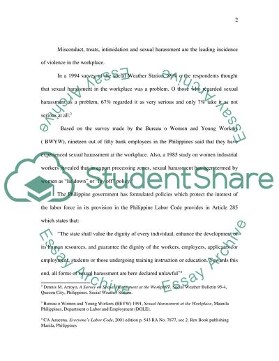 Violence In The Workplace And Responsibility For It