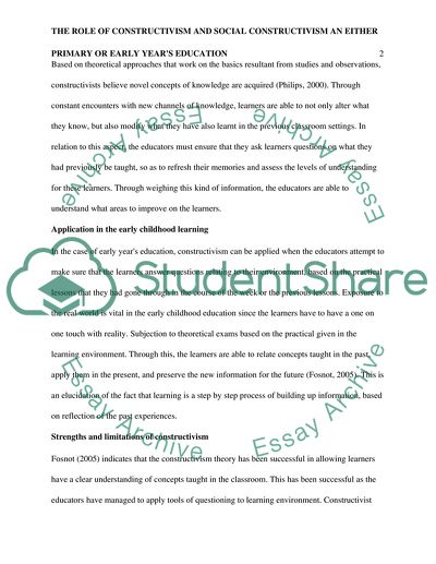 Constructivism and social constructivism