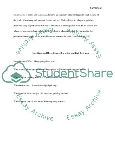 Printing, finishing and Interactive media