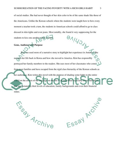 Facing Poverty with a Rich Girls Habit by Suki Kim