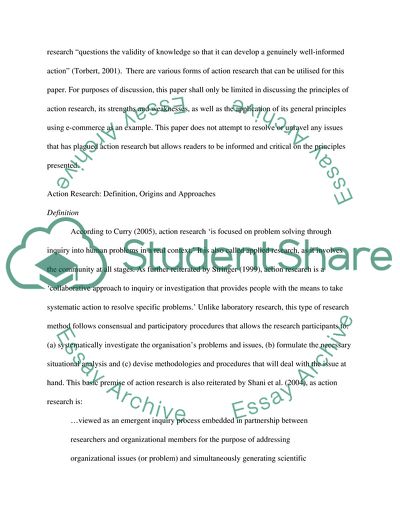 Action Research - Social Impact of E-Commerce