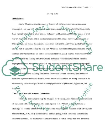 How do we explain the development of intrastate or civil conflict