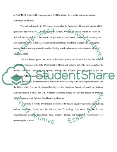 The current national security structure of the united states