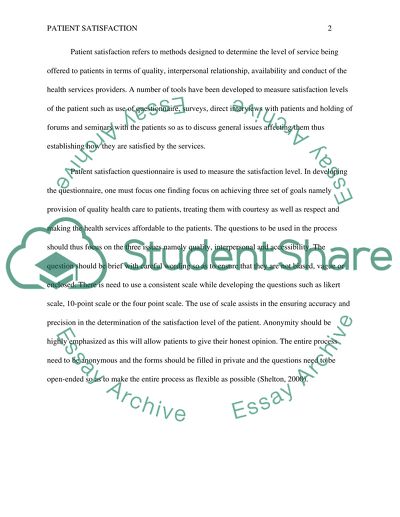 Patient satisfaction