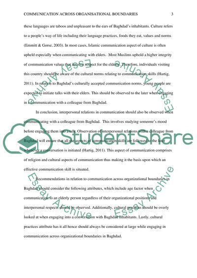 Communication across Organizational Boundaries