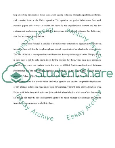 Police Officer Performance Appraisal and Overall Satisfaction