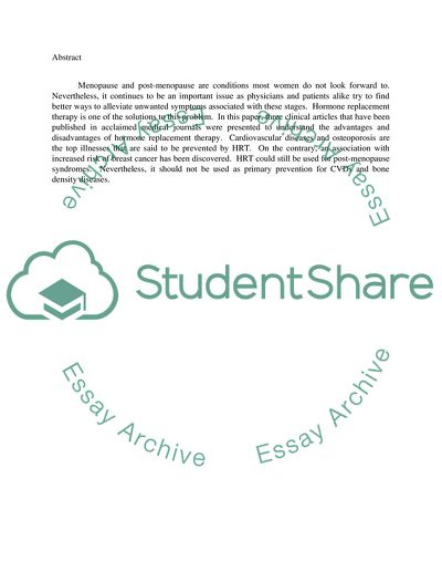 Risk actors Associated with Womens Compliance with Estrogen Replacement Therapy