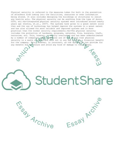 Integrated Physical Security