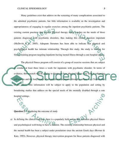Issues of Clinical Epidemiology