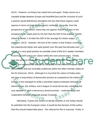 Turkeys membership of EU