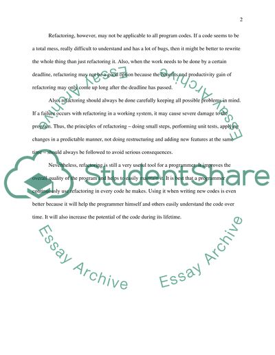 Major Issues in Refactoring