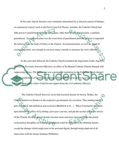 Possibility for the Catholic Church to Stamp Out Heresy during the 16th Century