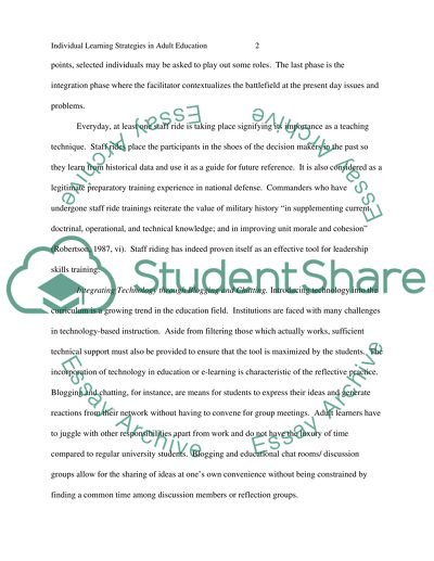 Teaching and learning strategies integration