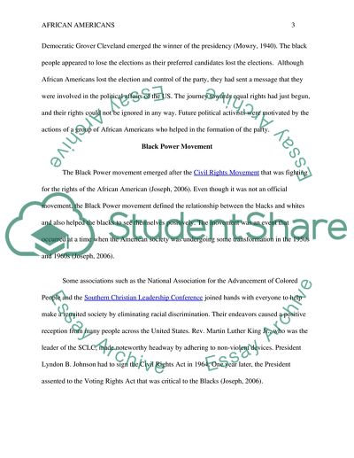 The African American Agitation for Same Rights in the US