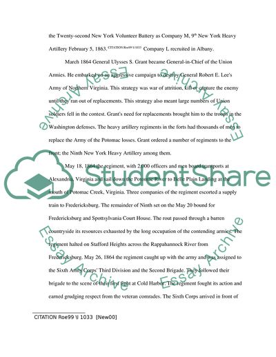 9Th New York Heavy Artillery in Battles of Monocacy and Cedar Creek