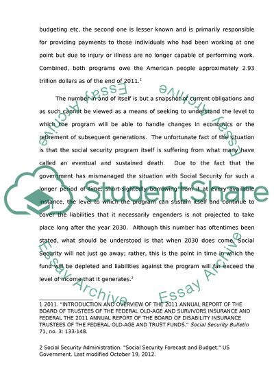 Social Security Trust Fund and Its Structure