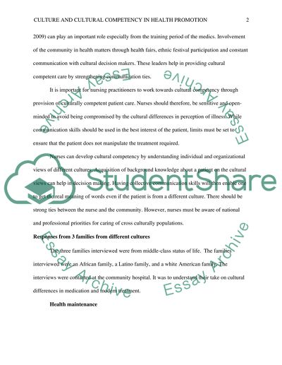 Cultural Competency in Health Promotion