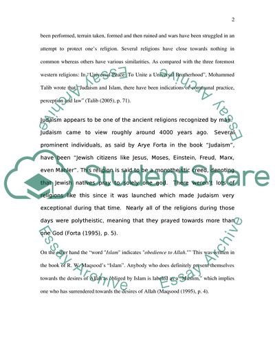 Comparison of Judaism and Islam